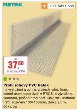 DEK Profil rohový PVC Retek nabídka