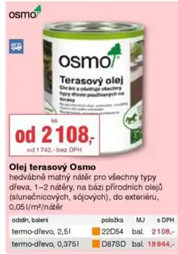 DEK Olej terasový Osmo nabídka