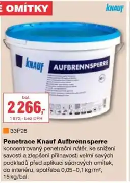 DEK Penetrace Knauf Aufbrennsperre nabídka
