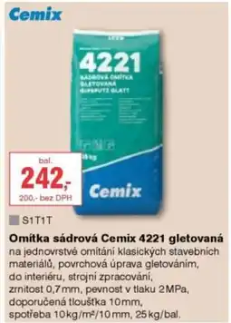 DEK Omítka sádrová Cemix 4221 gletovaná nabídka