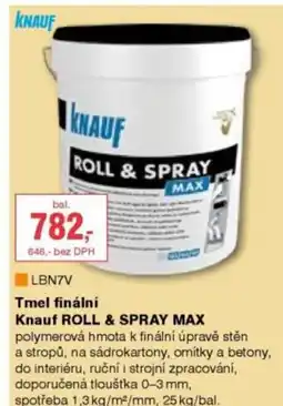 DEK Tmel finální Knauf ROLL & SPRAY MAX nabídka