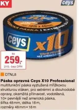 DEK Páska opravná Ceys X10 Professional nabídka