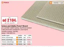 DEK Izolace pod dlažbu Fenix F-Board nabídka