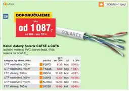 DEK Kabel datový Solarix CAT5E a CAT6 nabídka