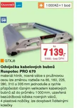 DEK Odvíječka kabelových bubnů Runpotec PRO 670 nabídka