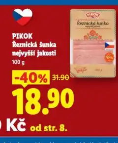 Lidl Řeznická šunka nejvyšší jakosti nabídka