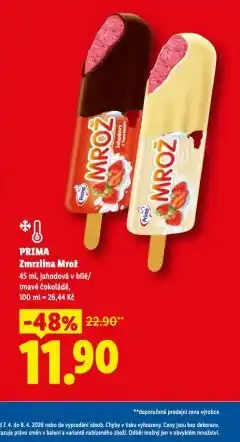 Lidl Prima mrož zmrzlina nabídka