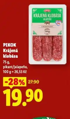Lidl Krájená klobása nabídka