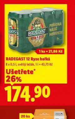 Lidl Pivo radegast ryze hořká 12 nabídka