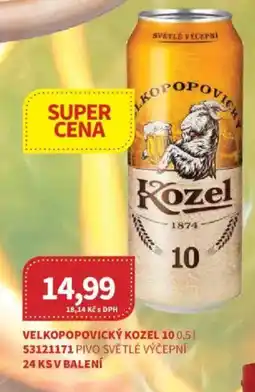 Kubík potraviny Velkopopovický Kozel 10 nabídka