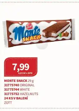 Kubík potraviny ZOTT Monte snack nabídka