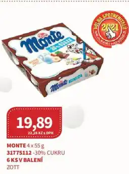 Kubík potraviny ZOTT Monte nabídka