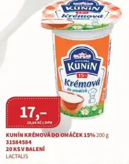 Kubík potraviny Kunin krémová do omáček 15% nabídka