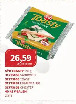 Kubík potraviny ZOTT Sýr toasty nabídka