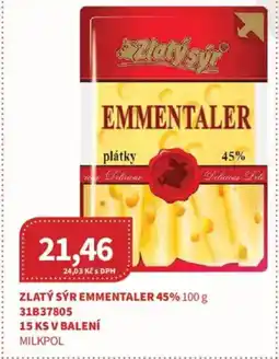 Kubík potraviny Zlatý sýr emmentaler 45% nabídka