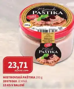 Kubík potraviny Mistrovská paštika nabídka