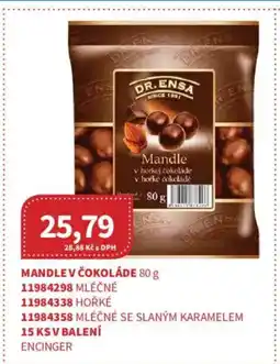 Kubík potraviny DR.ENSA Mandle v čokoláde nabídka