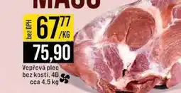 Jip Vepřová plec bez kosti, 40 cca 4,5 kg 1kg nabídka