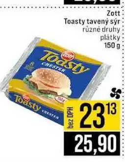 Jip Zott Toasty tavený sýr různé druhy plátky nabídka