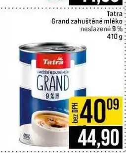 Jip Tatra Grand zahuštěné mléko neslazené 9% nabídka