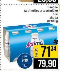 Jip Danone Actimel jogurtové mléko bílé jahoda nabídka
