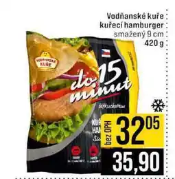 Jip Vodňanské kuře kuřecí hamburger smažený 9 cm nabídka