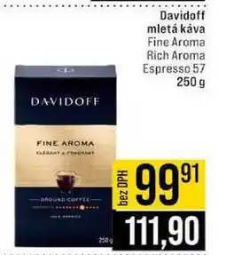Jip Davidoff mletá káva Fine Aroma Rich Aroma Espresso 57 nabídka