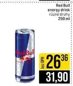 Jip Red Bull energy drink různé druhy nabídka