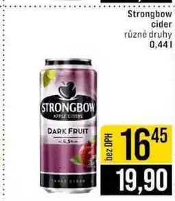 Jip Strongbow cider různé druhy nabídka