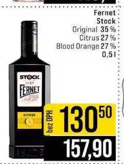 Jip Fernet Stock Original 35% Citrus 27% Blood Orange 27% nabídka
