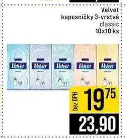Jip Velvet kapesníčky 3-vrstvé classic 10x10 ks nabídka