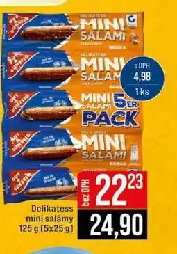 Jip Delikatess mini salámy 125 g (5x25 g) nabídka