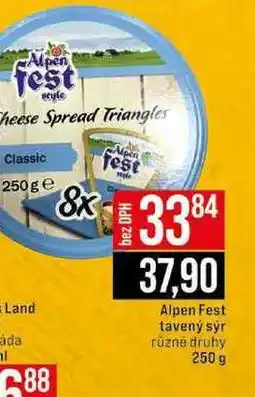Jip Alpen Fest tavený sýr různé druhy nabídka
