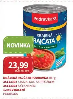 Kubík potraviny Krájená Rajčata podravka nabídka