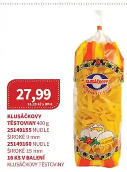 Kubík potraviny Klusáčkovy těstoviny nabídka