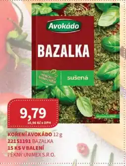 Kubík potraviny Koření Avokádo nabídka