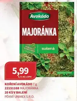 Kubík potraviny Koření Avokádo nabídka