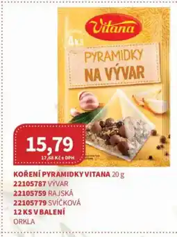 Kubík potraviny Koření pyramidky Vitana nabídka