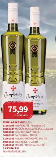 Kubík potraviny Templářské víno nabídka