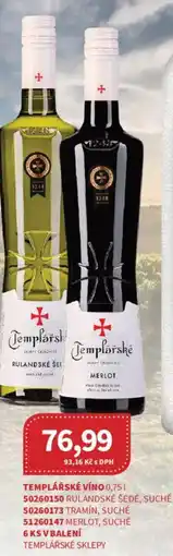 Kubík potraviny Templářské víno nabídka
