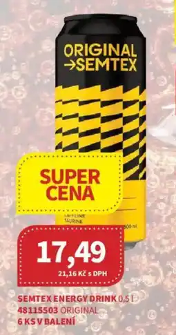 Kubík potraviny Semtex energy drink nabídka