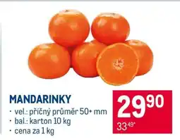 Makro Mandarinky nabídka