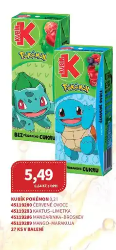 Kubík potraviny Kubík pokémon nabídka