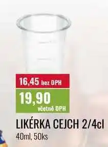Ratio LIKÉRKA CEJCH 2/4cl 40ml, 50ks nabídka