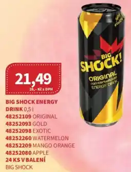 Kubík potraviny Big Shock energy drink nabídka