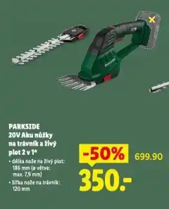 Lidl 20v aku nůžky na trávník a živý plot 2v1 nabídka