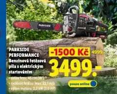Lidl Benzínová řetězvá pila s elektrickým startováním nabídka