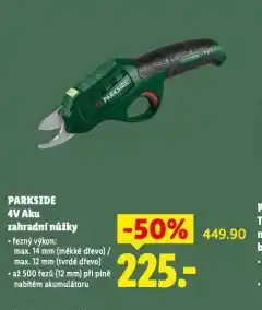 Lidl 4v aku zahradní nůžky nabídka