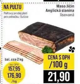 Jip Maso Jičín Anglická slanina lisovanȧ bal. cca 2 kg 100g nabídka