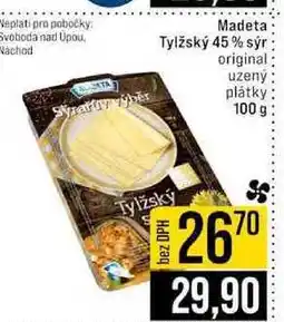 Jip Madeta Tylžský 45% sýr Syraruv výběr original uzený plátky nabídka